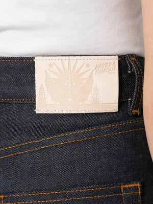 Naked & Famous Strong Girl Dia De Los Muertos Bat Selvedge Indigo