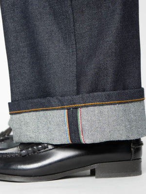 Naked & Famous Strong Girl Dia De Los Muertos Bat Selvedge Indigo