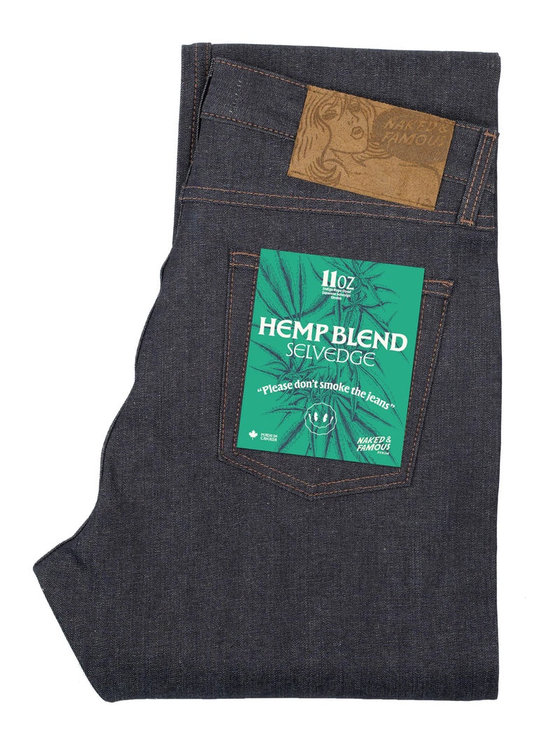 Naked & Famous True Guy Hemp Blend Selvedge Indigo Jeans