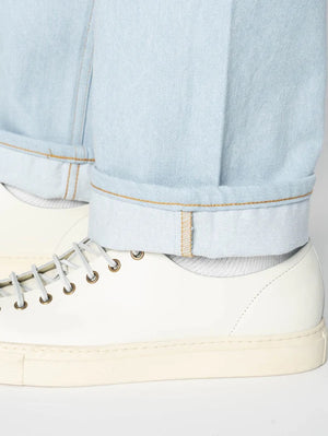Naked & Famous True Guy Secret Agent Bleach Blue Jeans