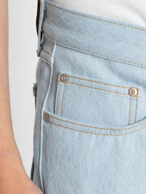 Naked & Famous True Guy Secret Agent Bleach Blue Jeans