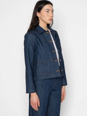 Naked & Famous Women's Gracie Jacket - Archive Blue - Indigo
