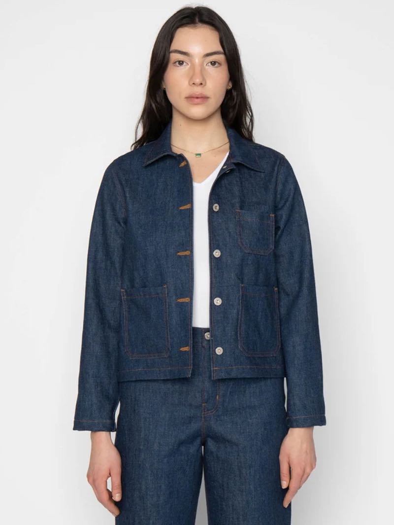 Naked & Famous Women's Gracie Jacket - Archive Blue - Indigo