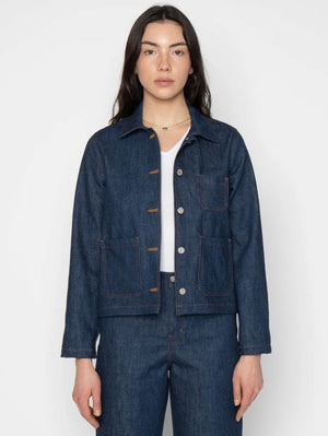 Naked & Famous Women's Gracie Jacket - Archive Blue - Indigo