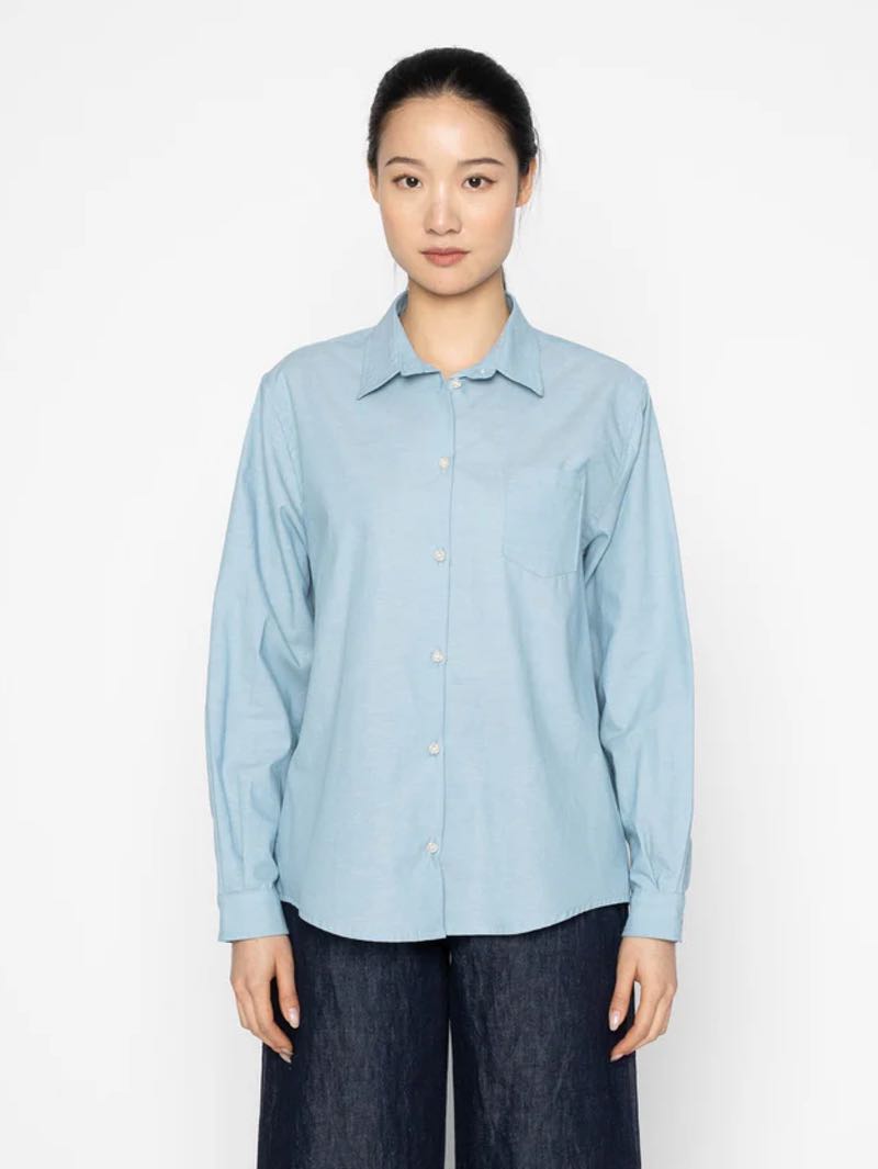 Naked & Famous Women's Judy Pale Blue Chambray Shirt
