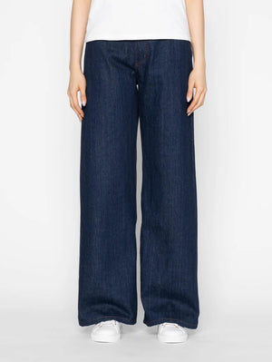 Naked & Famous Women's Wide Wild West - Vertical Slub Denim