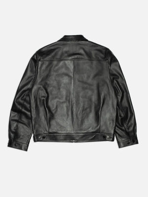 Nudie Jeans Black Blake Zip Jacket Leather