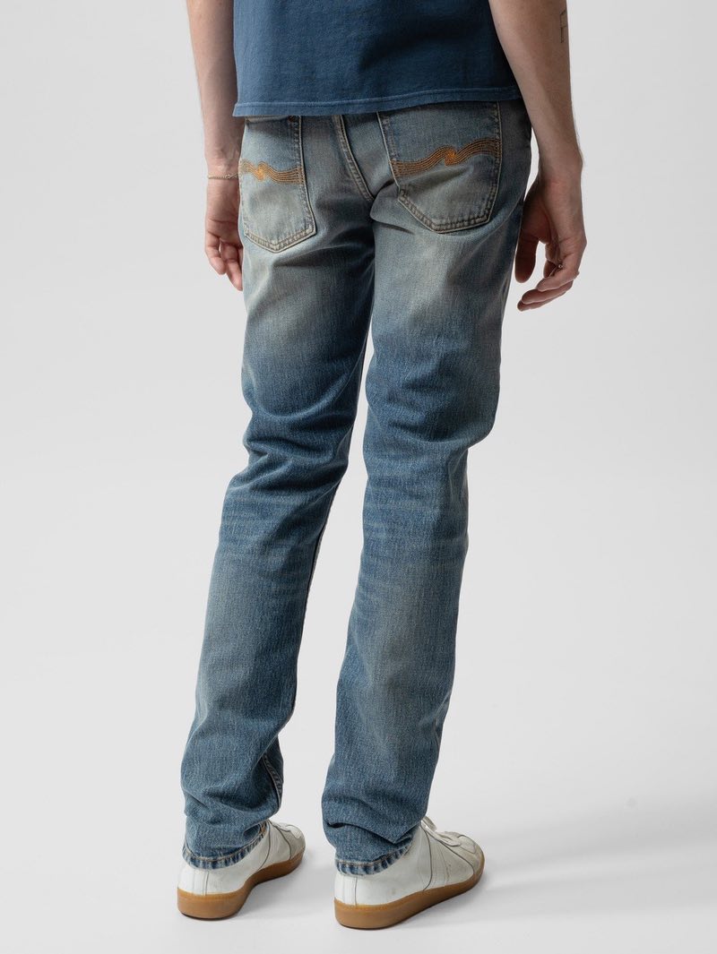 Nudie Jeans Solid Ollie Blue Clay Slight Tapered Fit