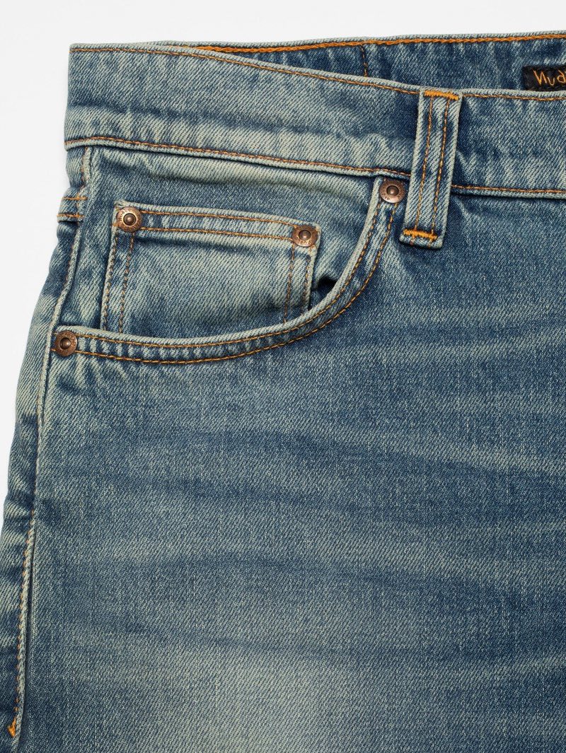 Nudie Jeans Solid Ollie Blue Clay Slight Tapered Fit
