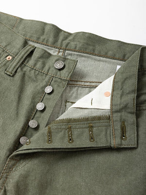 Pure Blue Japan 1181-OLV-003 12oz Selvedge Chinos Regular Straight - Olive