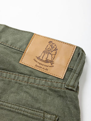 Pure Blue Japan 1181-OLV-003 12oz Selvedge Chinos Regular Straight - Olive