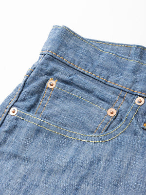 Pure Blue Japan 1186-1 14oz Slub Chambray 5-Pocket - Regular straight