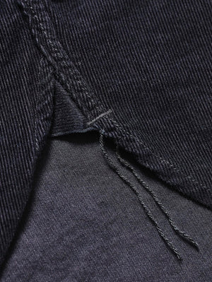 Pure Blue Japan 2236-IDBK Indigo Corduroy Curved Pocket Shirt