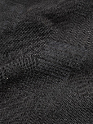 Pure Blue Japan 2239-BK Jacquard Patchwork Shirt - Double Black