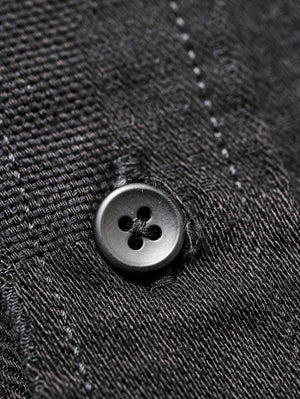 Pure Blue Japan 2239-BK Jacquard Patchwork Shirt - Double Black