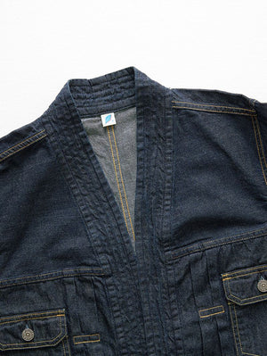 Pure Blue Japan 2242-ID HAORI Style Denim Shirt Jacket