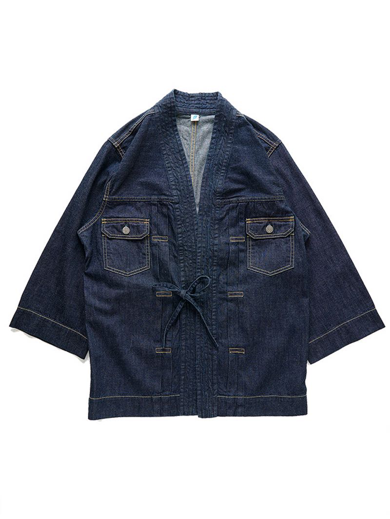 Pure Blue Japan 2242-ID HAORI Style Denim Shirt Jacket