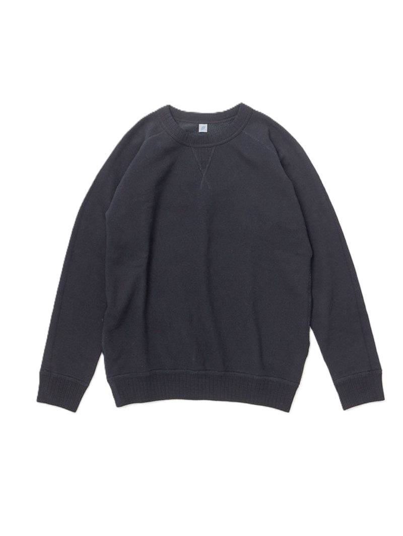 Pure Blue Japan 5409-IDBK Yarn Dyed Indigo Sweatshirt - Indigo + Black