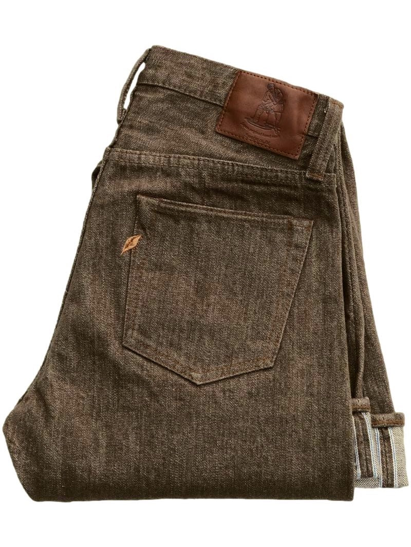 Pure Blue Japan BR-14oz-003 14oz Brown Regular Straight Wash