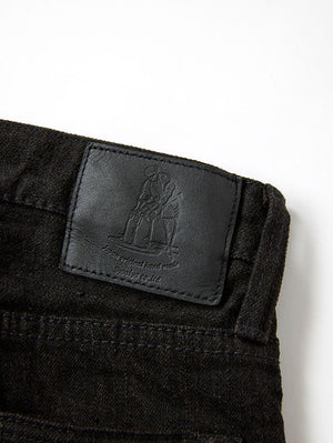 Pure Blue Japan TCD-013-BR 14.5oz Teacore Black x Brown Denim Slim Tapered