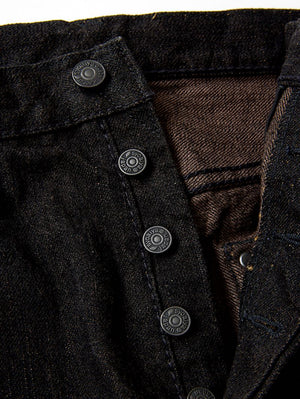 Pure Blue Japan TCD-013-BR 14.5oz Teacore Black x Brown Denim Slim Tapered