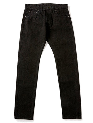 Pure Blue Japan TCD-013-BR 14.5oz Teacore Black x Brown Denim Slim Tapered