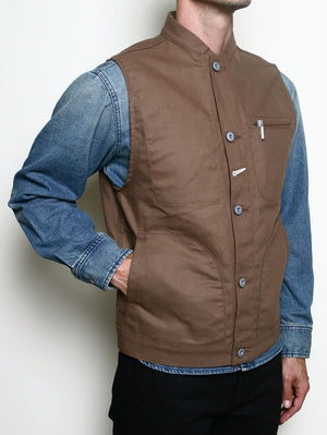 Rogue Territory Brown Supply Vest Dry Wax Canvas