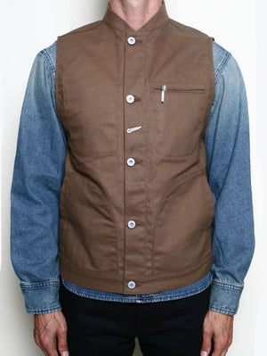 Rogue Territory Brown Supply Vest Dry Wax Canvas