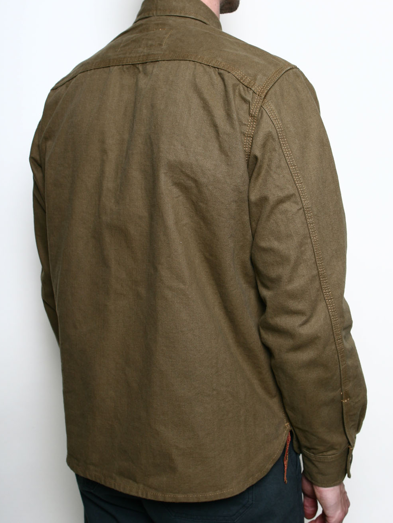 Rogue Territory Golden Brown Dyed Canvas Work Shirt