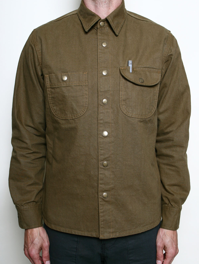 Rogue Territory Golden Brown Dyed Canvas Work Shirt