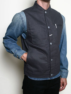 Rogue Territory Grey Supply Vest Dry Wax Canvas