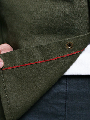 Rogue Territory Olive Dyed Canvas Work Shirt