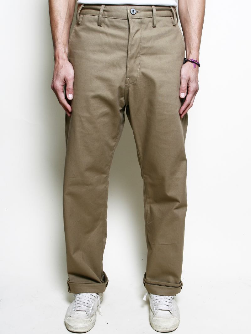 Rogue Territory RELAXED TROUSER DYED KHAKI SELVEDGE