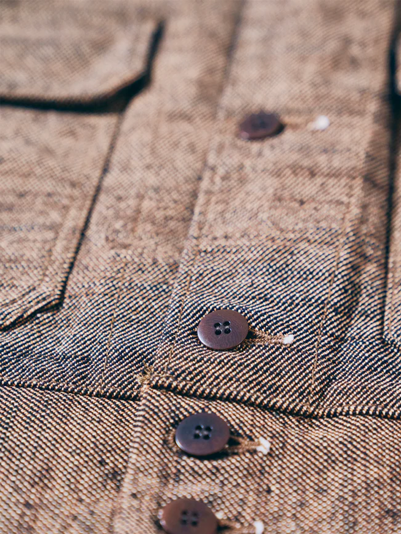 Samurai Jeans Beige Elemental Flannel Jacket