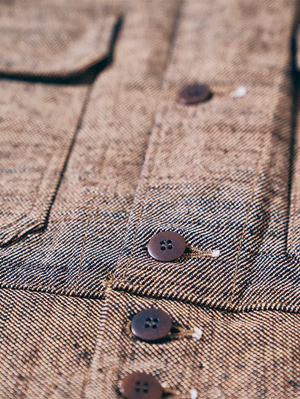 Samurai Jeans Beige Elemental Flannel Jacket