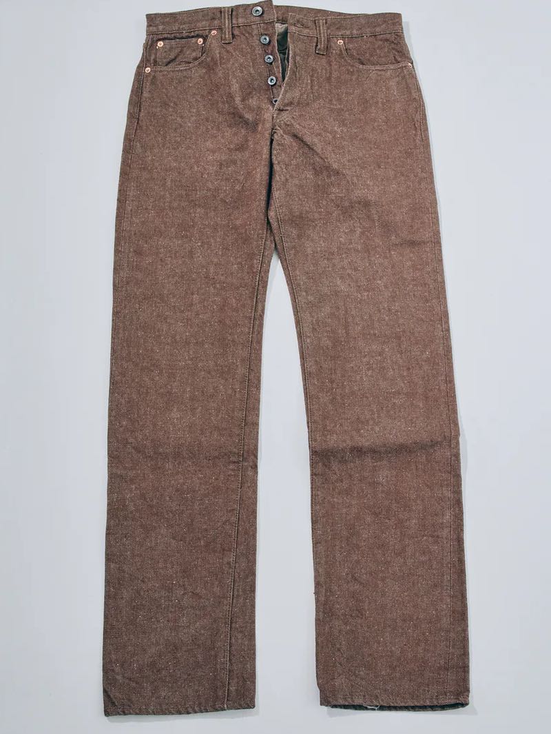 Samurai Jeans S0150BRX 15oz Kanoko Brown Denim Regular Straight
