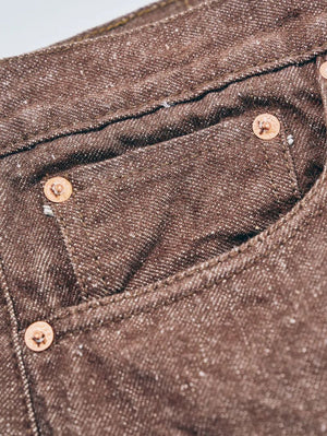 Samurai Jeans S0150BRX 15oz Kanoko Brown Denim Regular Straight
