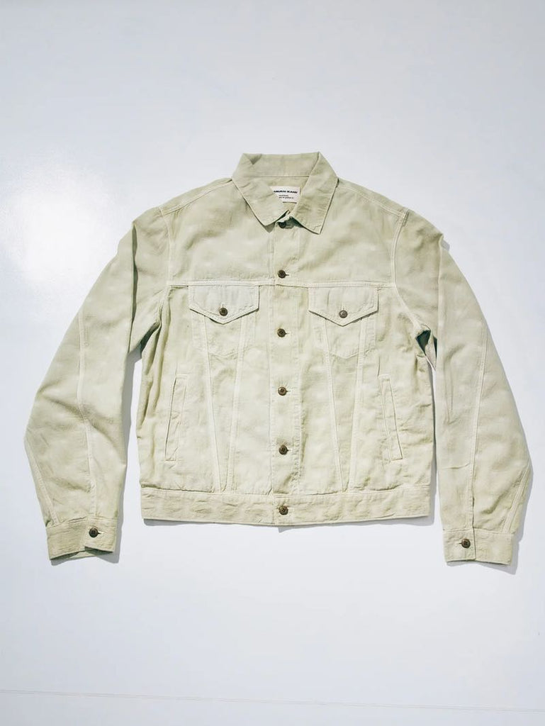 Samurai Jeans SJTKJ26-AT Green Tea Tropical Weather Trucker Jacket