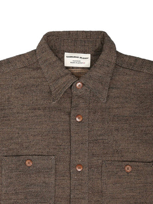 Samurai Jeans SMN25-01 Black Elemental Flannel Shirt