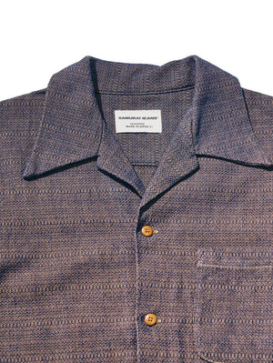 Samurai Jeans SOS26-KSK Kanoko Aimadara Open Collar Shirt
