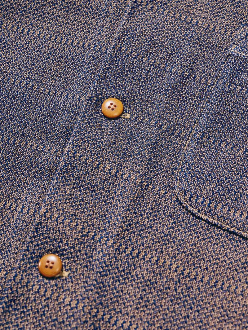 Samurai Jeans SOS26-KSK Kanoko Aimadara Open Collar Shirt