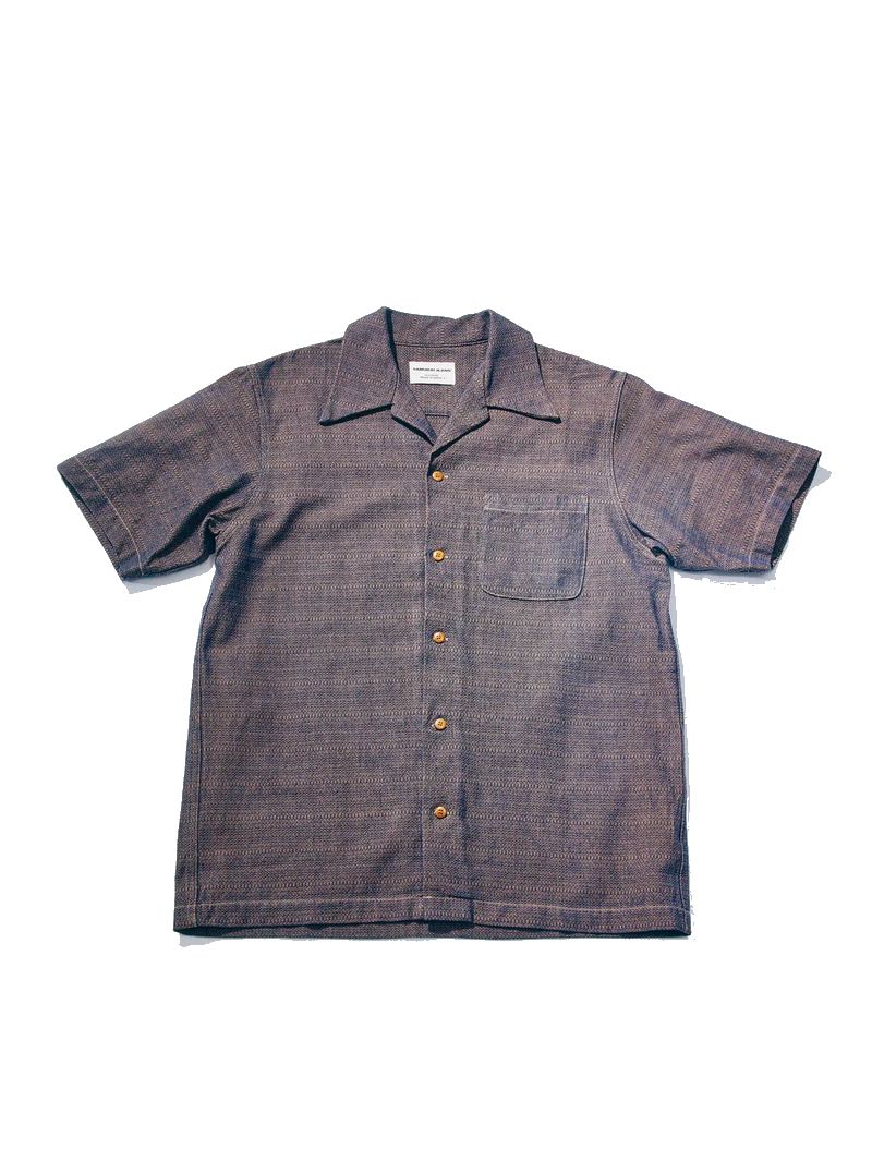 Samurai Jeans SOS26-KSK Kanoko Aimadara Open Collar Shirt