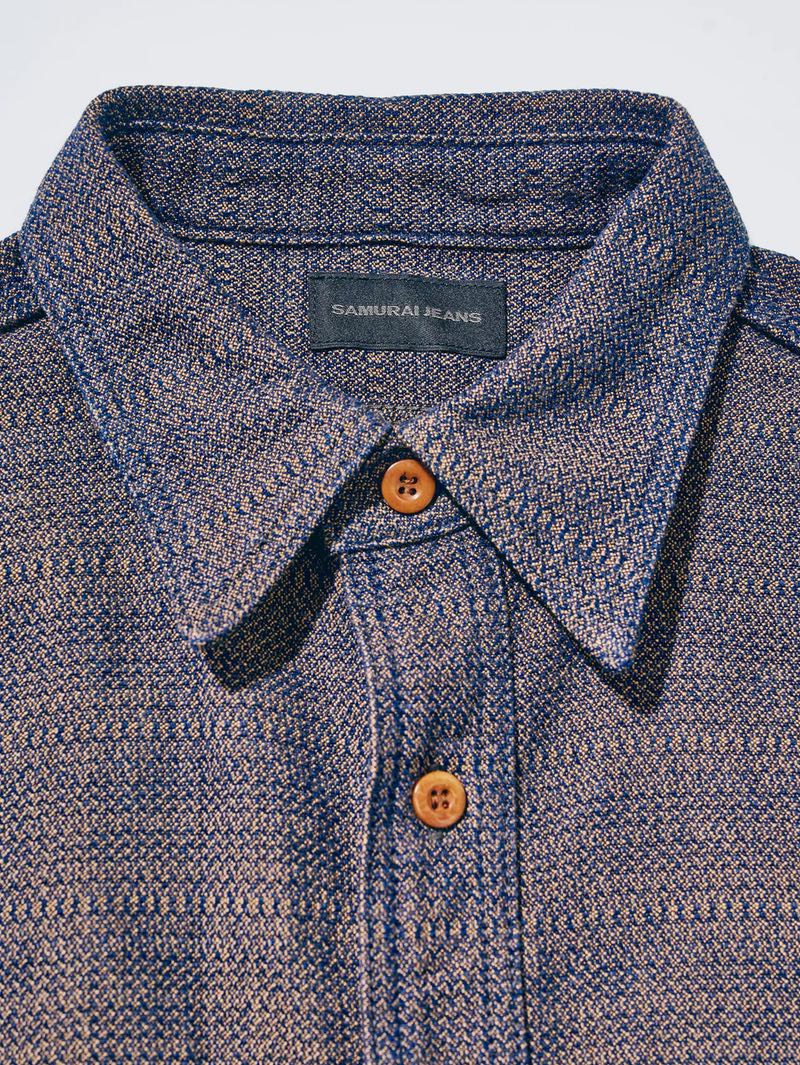 Samurai Jeans SSS26-KSK Kanoko Aimadara Work Shirt - Mildblend