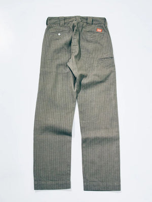 Samurai Jeans SWC300WP-HB Olive 13oz "GRAY NEP" HBT WIDE TROUSERS