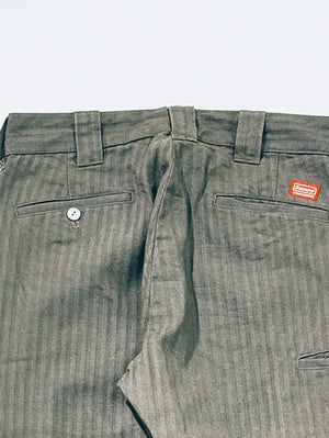 Samurai Jeans SWC300WP-HB Olive 13oz "GRAY NEP" HBT WIDE TROUSERS