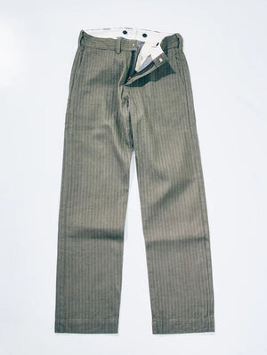 Samurai Jeans SWC300WP-HB Olive 13oz "GRAY NEP" HBT WIDE TROUSERS