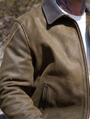 Schott 371 SUEDED COWHIDE UNLINED DELIVERY JACKET