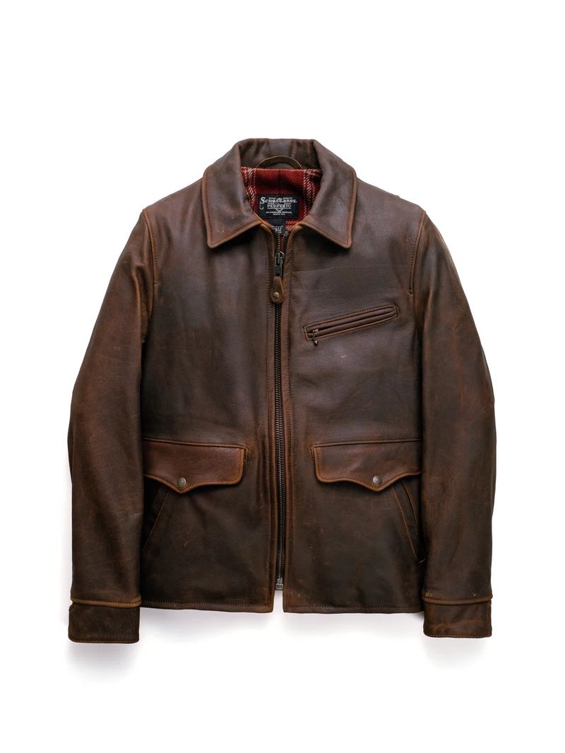 Schott 464 Brown U.S. Bison Delivery Jacket