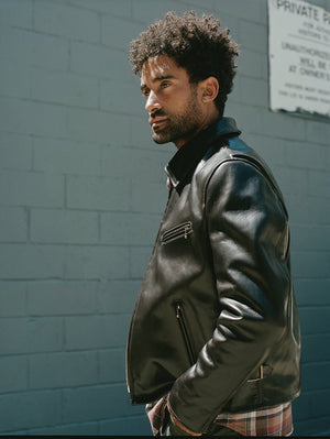 Schott 688 Brown Classic Heavy Cowhide Racer Motorcycle Jacket