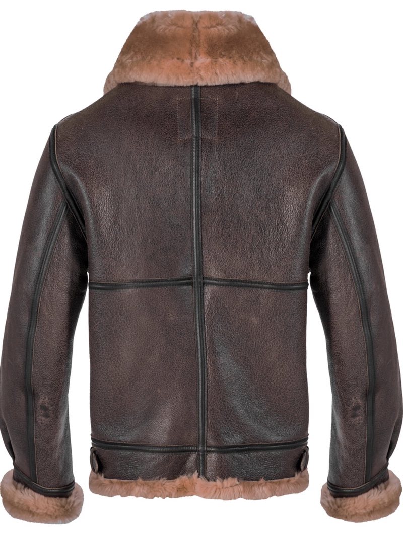 Schott Classic B-3 Sheepskin Leather Bomber Jacket